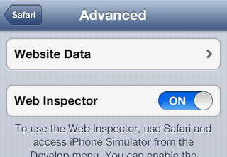 web inspector iphone